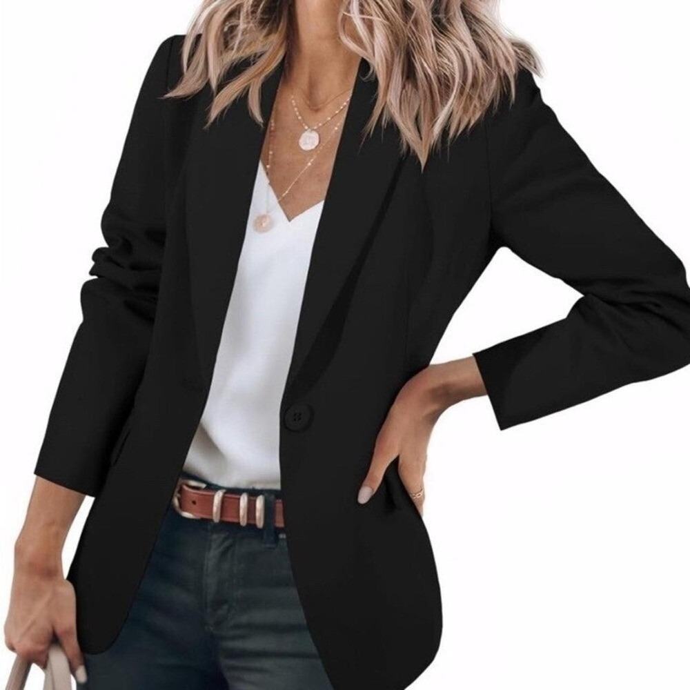 Cicy Bell Women's Classic Capsule Wardrobe Office Black Blazer NWT SZ S